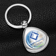 "Infini" Metal Keyholder with PhotoImage ® Full Color Domed Imprint